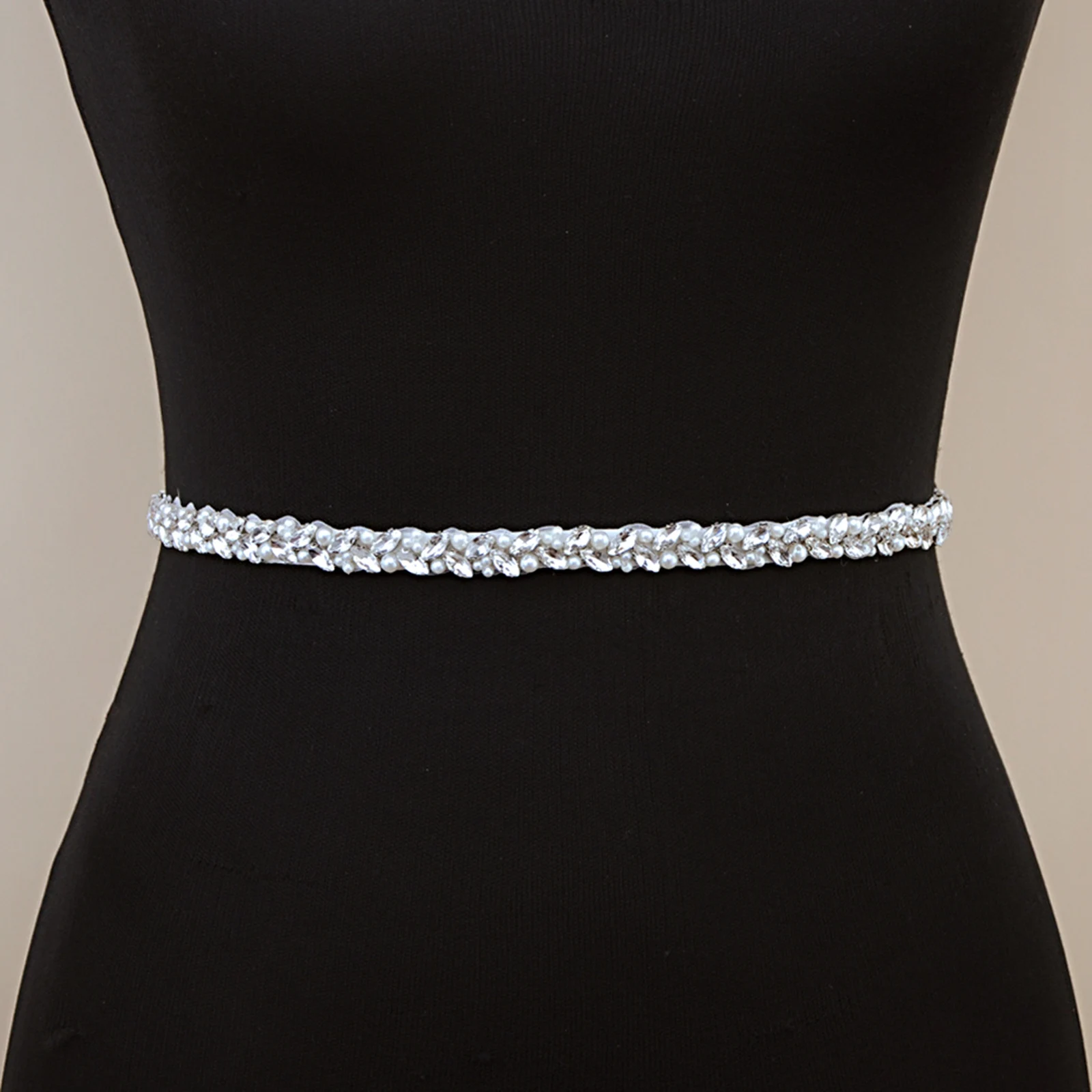 Glamorous Silver Crystal Belt - For The Bride | Red Dress