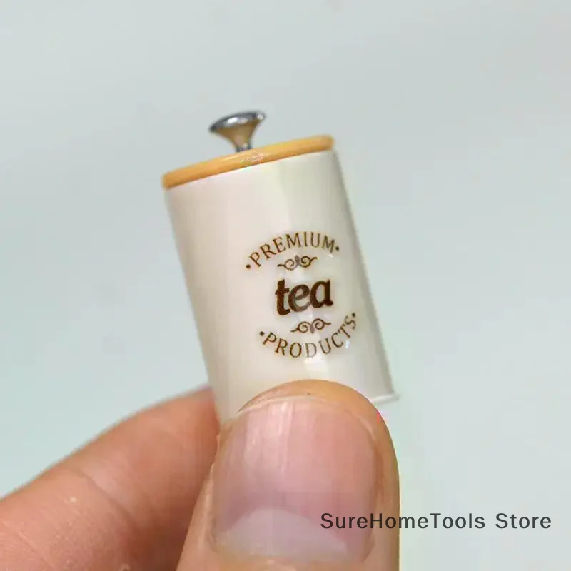 3PCS Dollhouse Miniature Nordic Storage Jar Model Kitchen Organizer Candy Box Dry Goods Cans DIY Food Play Decor