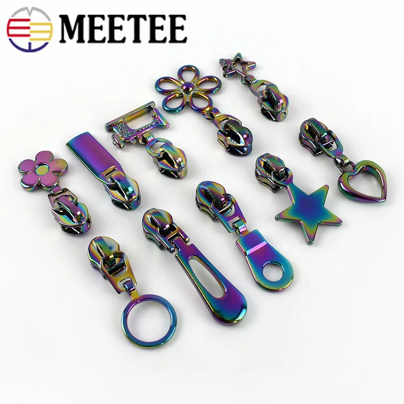 10pcs Zipper Sliders for 5# Nylon Zippers DIY Zip Head For Sewing Bag Pocket Zips Repair Kits Replacement Tailor Tools