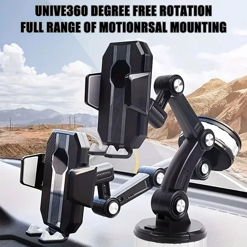 Car Phone Holder Car Phone Holder 360 Retractable Rotary Adjustment Universal Phone Bracket Fixed Shockproof Mobile Stand Big Support