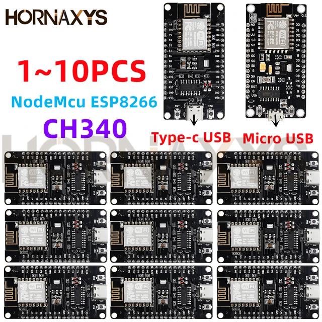 1-10 шт./ESP8266 NodeMCU LUA CH340 ESP-12E Wi-Fi Интернет-плата разработки 4M Flash последовательный беспроводной модуль для Arduino Type-c USB 1