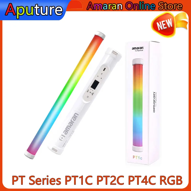 

Aputure Amaran PT1C/PT2C/PT4C LED RGB Tube Light Stick Full-color 2700-10000K Video Lighting for Live YouTube Tiktok Lightsaber