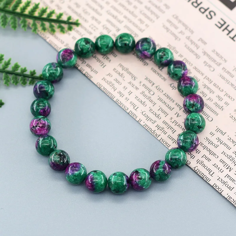 Original Natural Epidote Zoisite Stone Bead Bracelet Homme Made of Genuine Natural Stone Bracelet Energy Healing Yoga Meditation - Image 4