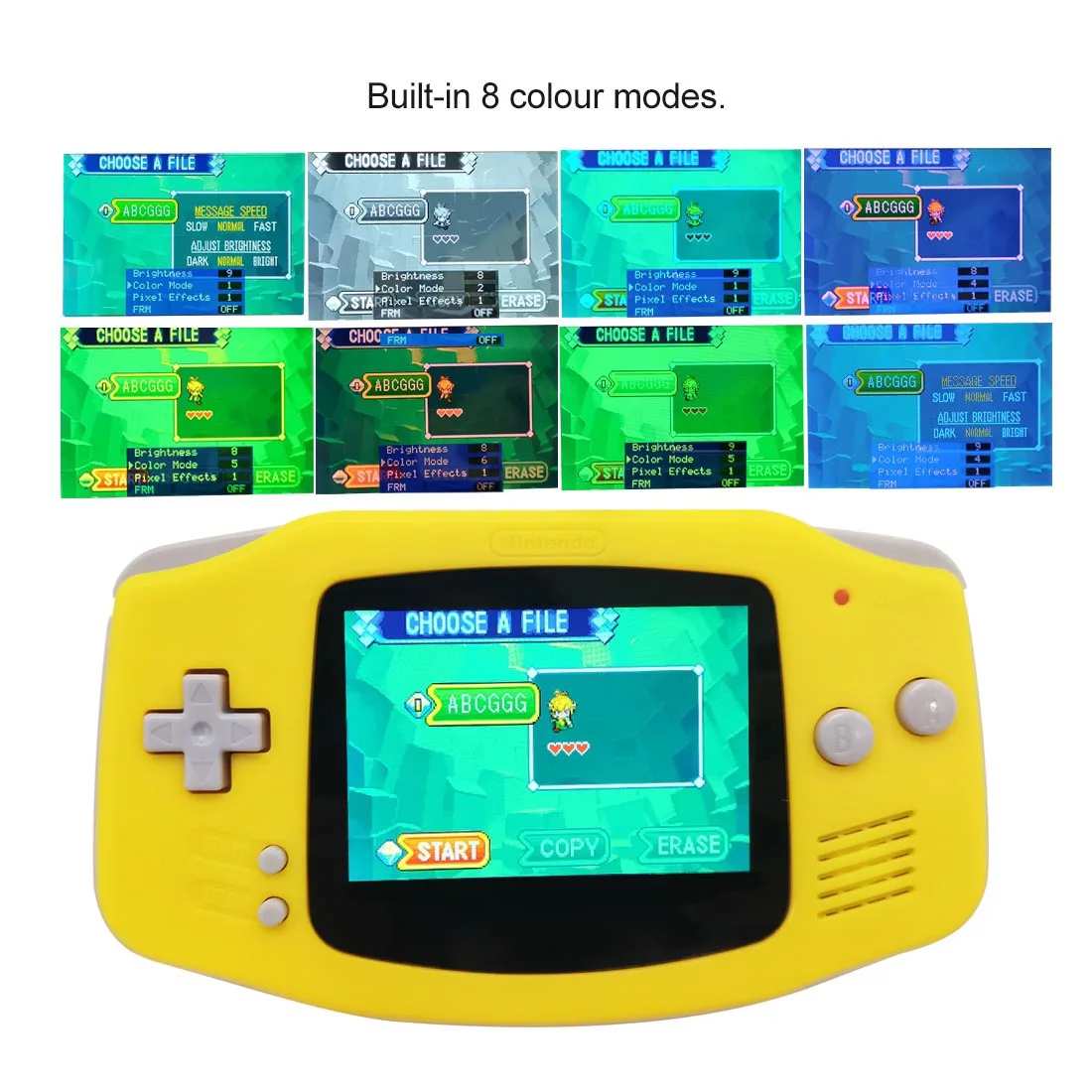 Kits de Habitação Game Boy Advance Botões Azuis Lente Dmg Cinza v5 Pré-laminado Pixel Retro Ips Lcd para Gba Tela de Retroiluminação 2023 - Image 3