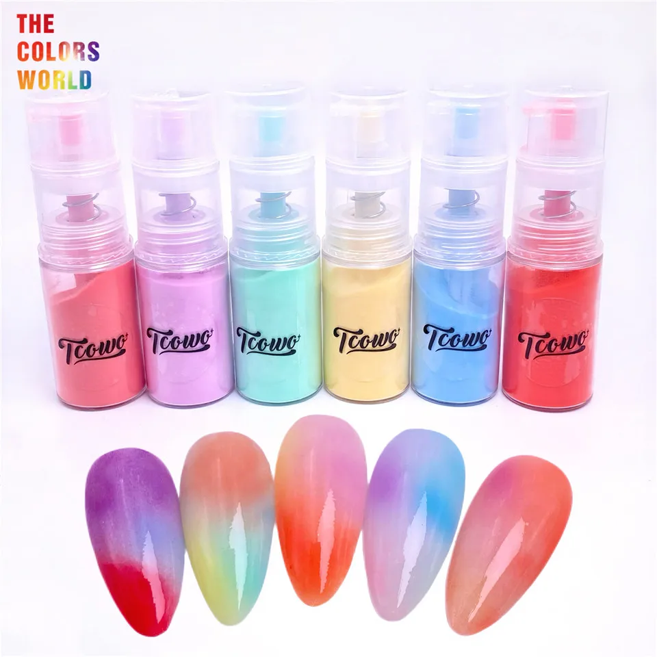 TCT-908 Ombre Nail Design Glitter Powder Spray Bottle Acrylic Powder Nail Shadow Spray Ombre Mist Gradual Effect nail powder acrylic nail powder