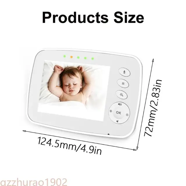 97QB Wireless Baby Camera Video 2 Way Talk Security Camera Feeding Clock Temperature Detection Lullabies 6