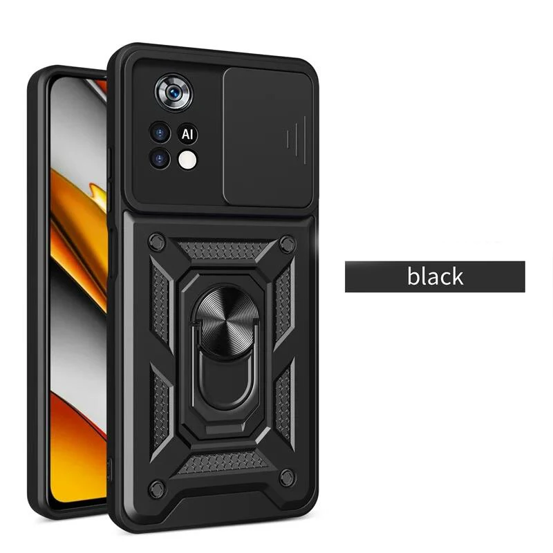 Durable Camera Lens Protect Armor Case with Phone Holder Cover