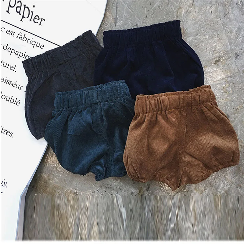 Kids Shorts Toddler Girls Corduroy Shorts Diaper Bloomer Briefs Diaper Cover Fall Winter Clothing