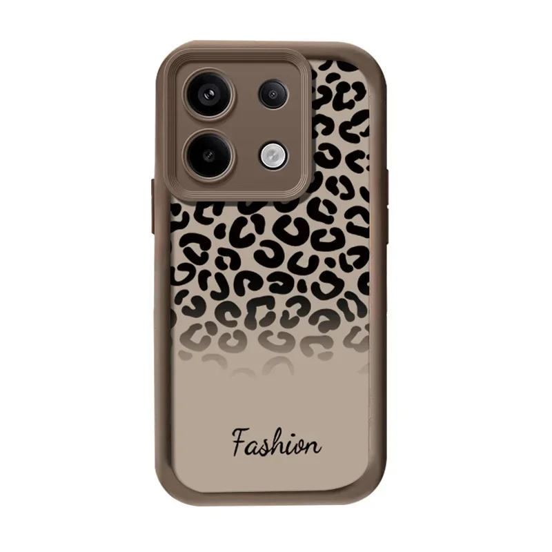 Leopard Print Lanyard Phone Case with Hang Strap and Wrist Chain Cover
