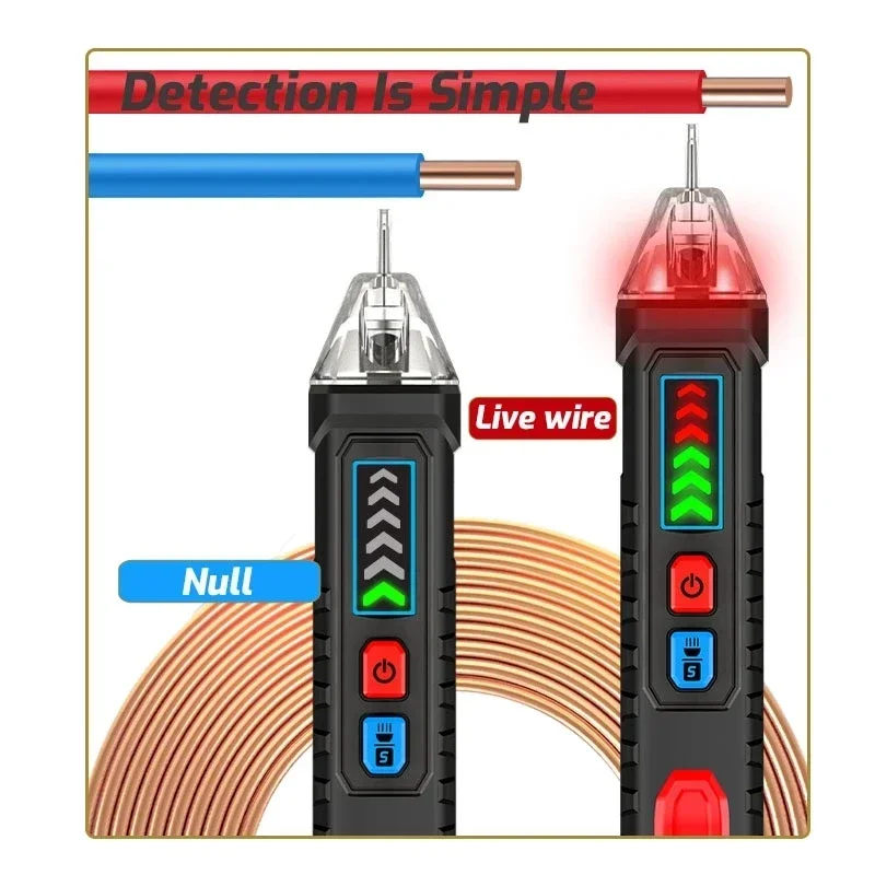 TASI Intelligente Non-contact Pen Alarm Ac Voltage Detector Meter Tester Pen Sensor Tester Testen Potlood TA11B