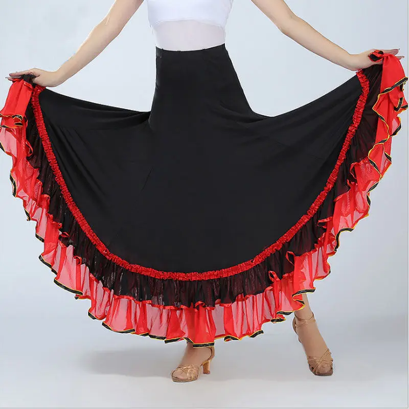 

Spanish Dance Costume Classic Gypsy Dance Costume Flamenco Dress for Women Swing Skirts Bullfight Ballroom Belly Performance