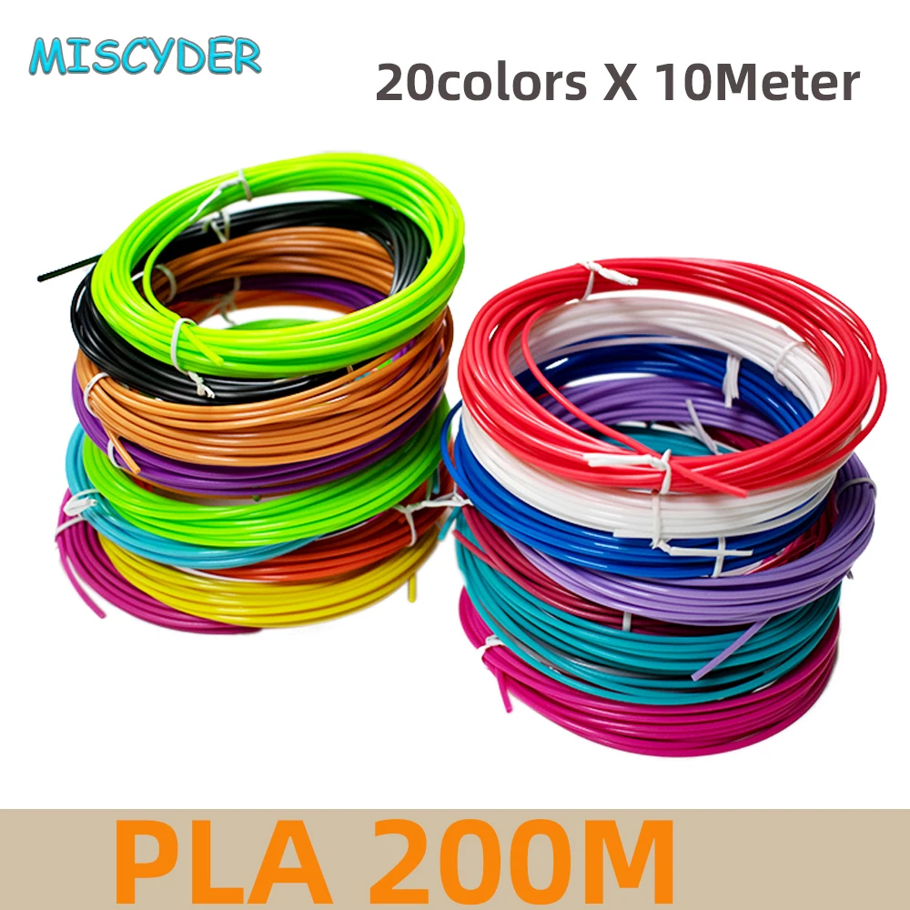 PLA Filament For 3D Pen Printing Material 10/20 Rolls 10M Diameter 1.75mm  200M No Smell Safety Plastic Refill for 3D Printer Pen - AliExpress