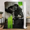 Call of Duty Picnic Throw Blanket for Sofa Luxury Bedding Custom Blankets King Size Fluffy Plaid Home Interior Beach Towel Knee 3