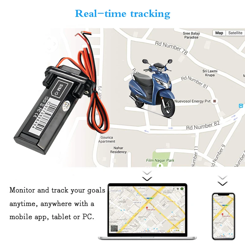 2G 4G Car/Motorcycle Mini GPS Tracker Anti-theft Bike Tracking GEO-Fence Trace Playback Moto GPS Locator