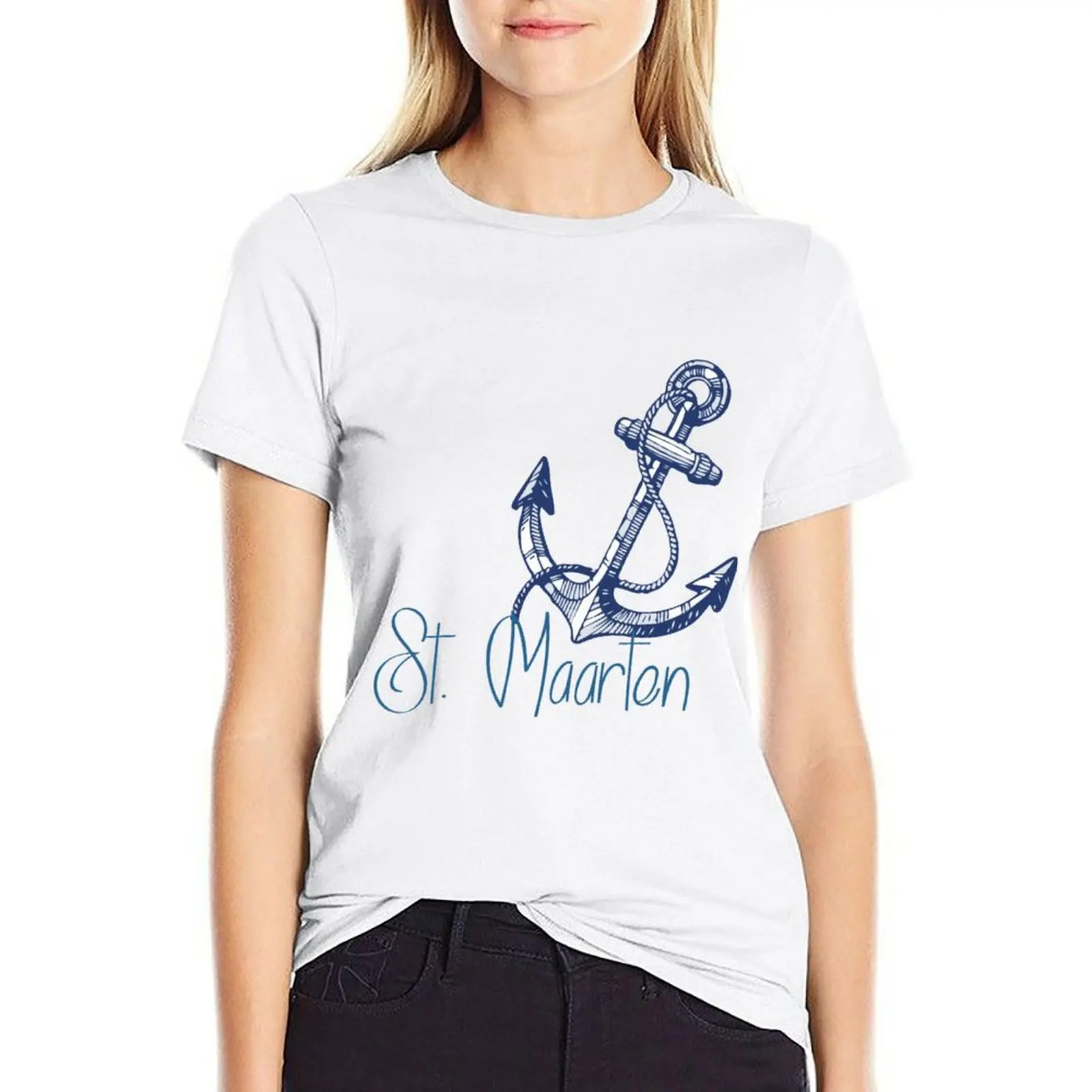 

St. Maarten T-shirt lady clothes summer tops Blouse fashion woman blouse 2024