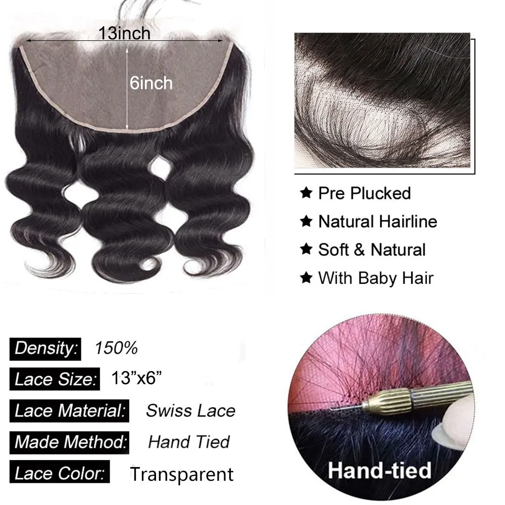 4x4 5x5 6x6 Lace Closure Body Wave Human Hair Transparent 13x4 13x6 Lace Frontal Closure Body Wave Ear To Ear Hair Extensions 5