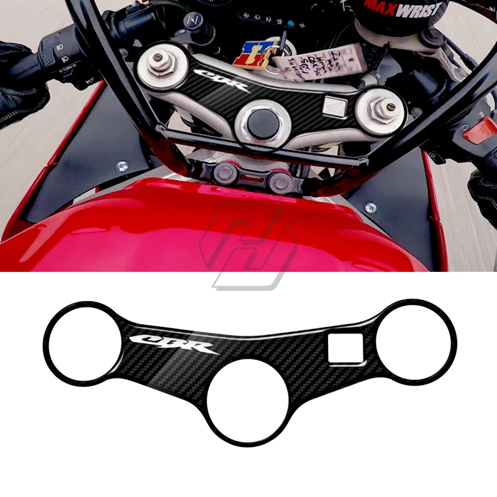 For Honda CBR900 1996-1997 3D Carbon-look Upper Triple Yoke Defender for honda fourtrax 300 trx300 trx300fw 2x4 4x4 1988 1990 1991 1992 1993 1994 1995 1996 1997 2000 74mm piston rings kit