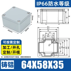 Durable IP66 Waterproof Cast Aluminum Outdoor Junction Box (FA1    64x58x35mm)