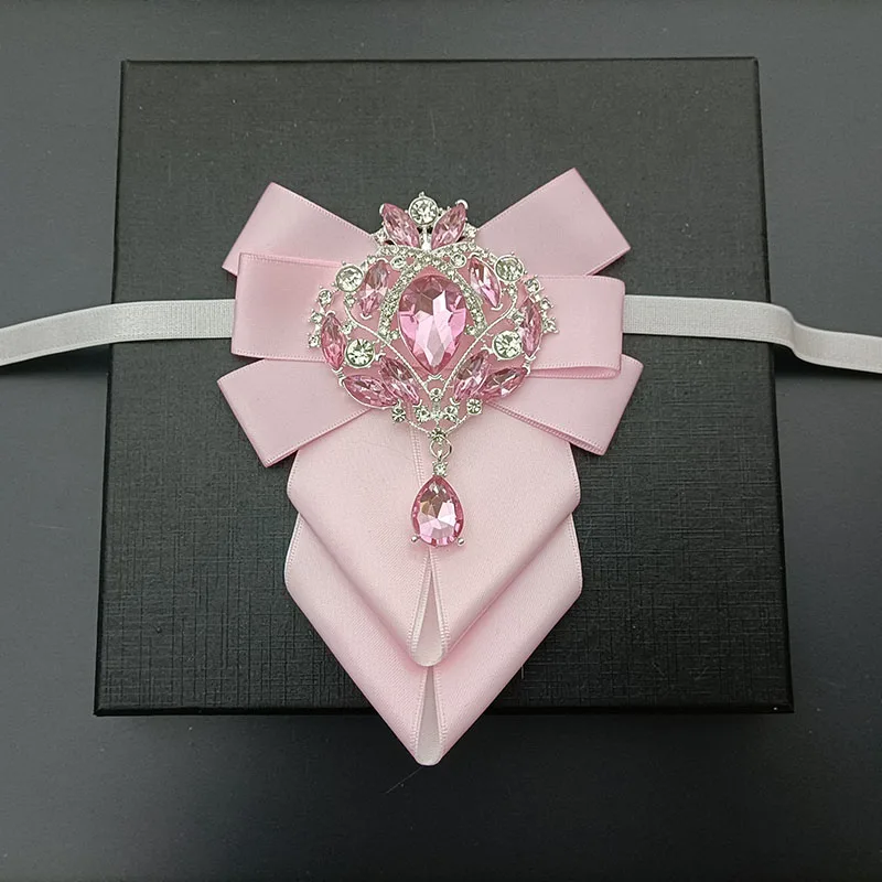 Original handgefertigte Herrenfliege, luxuriöse Strass-Fliege für Business, Bankett, Hochzeit, Anzug, Hemdkragen, Accessoires, hochwertige Schmuckgeschenke – Detail 12