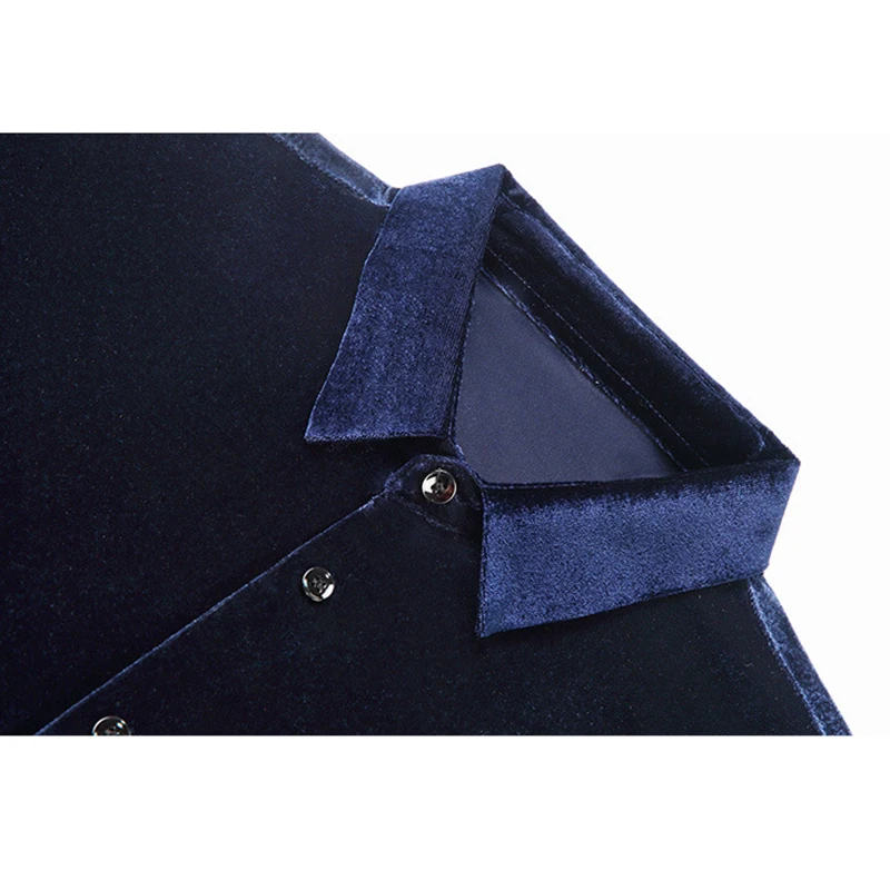 Men's Velvet Long Sleeve Shirt