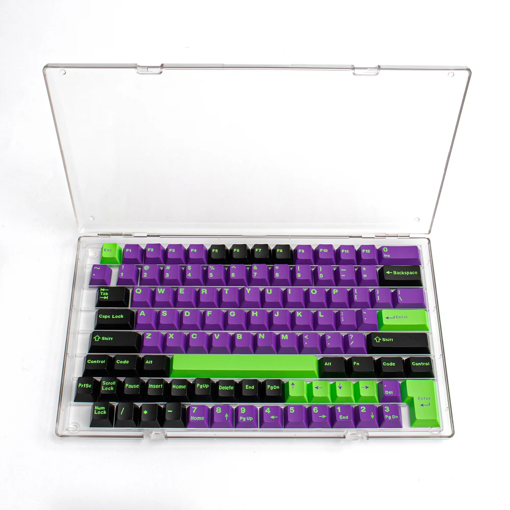 

Foldable 104 Keys Acrylic Transparent Keycaps Storage Box for Mechanical Keyboard OEM SA ABS PBT Metal Keycap Organizer Packing