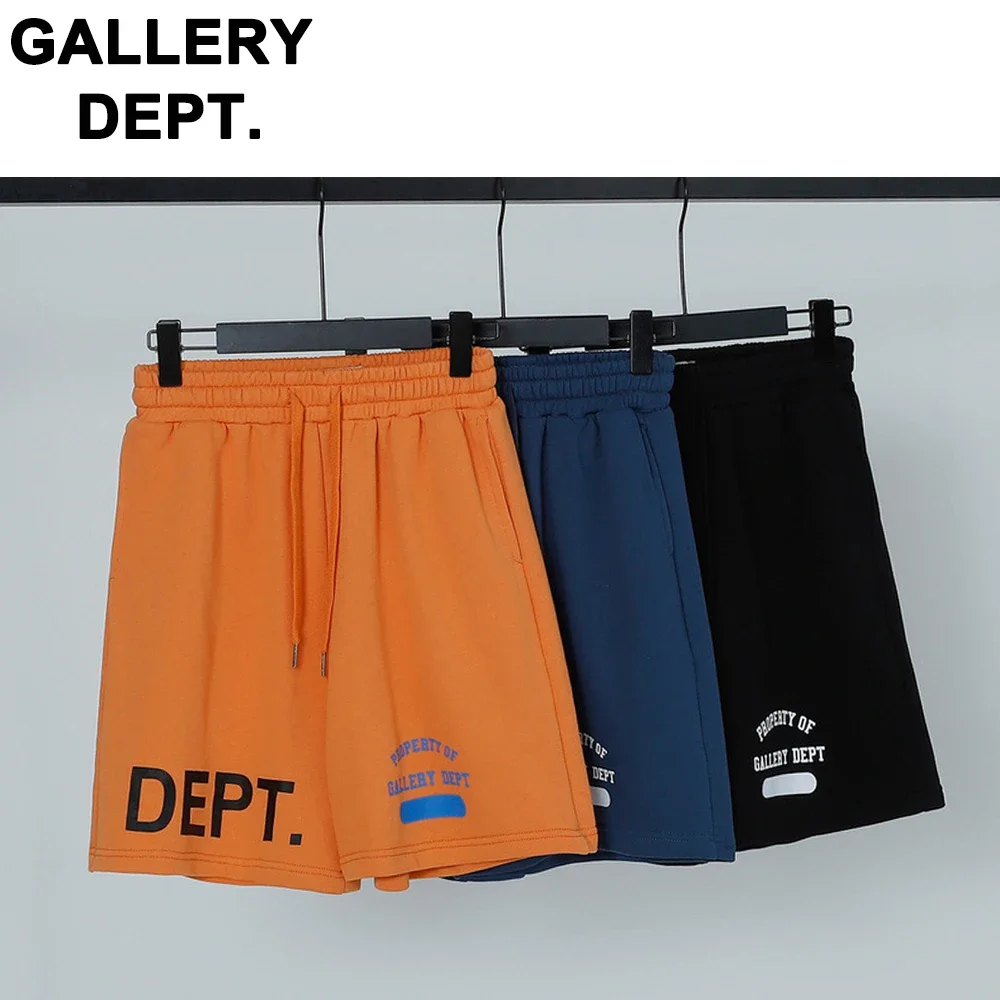 

GALLERY DEPT letter print men and women couples wear large size high street tide brand shorts five-part pants wholesale