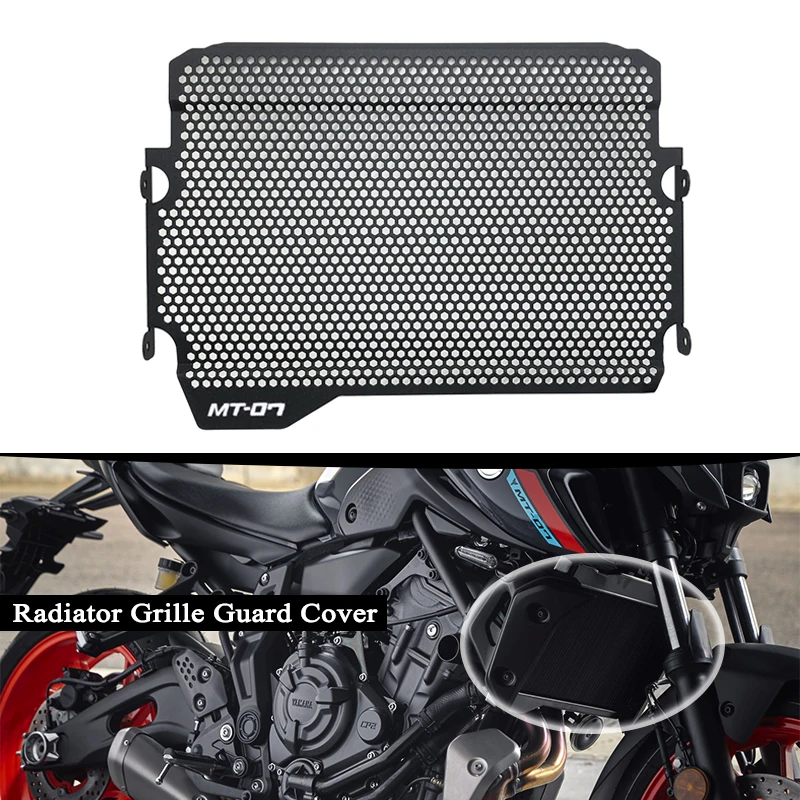 

Для Yamaha MT07 MT-07 MT 07 FZ-07 FZ07 2018-2022 Защитная крышка радиатора мотоцикла, защитная крышка радиатора для резервуара для воды