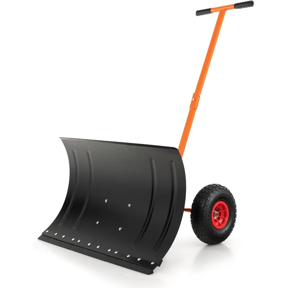 29" Wheeled Snow Shovel with Adjustable Handle 1