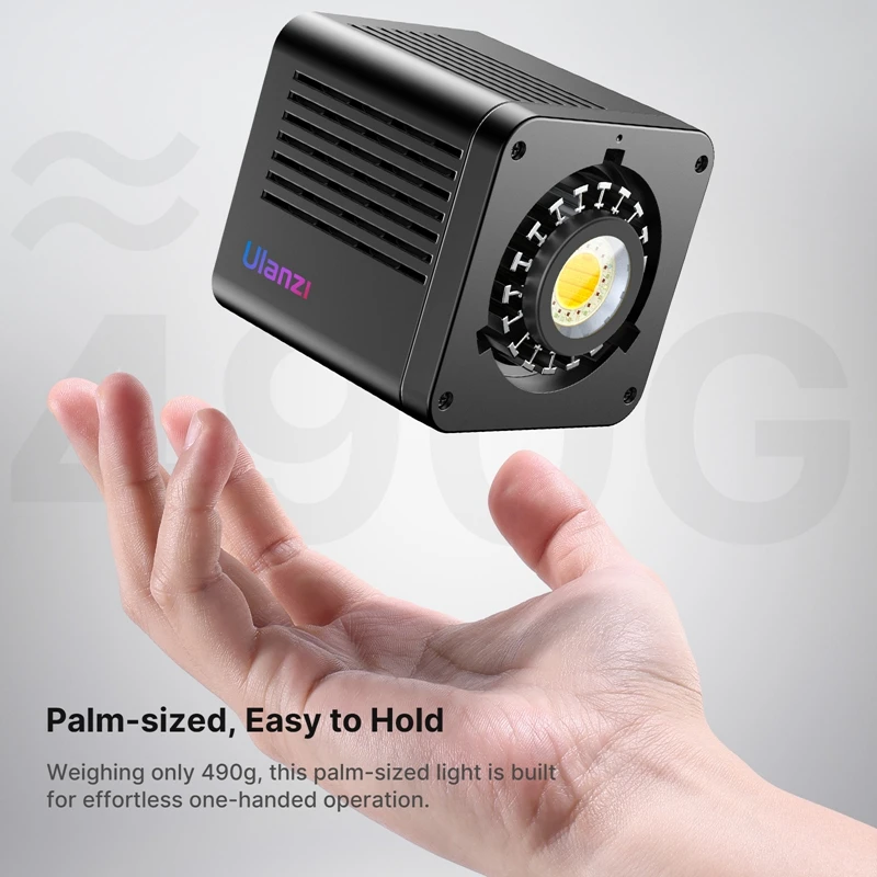 Ulanzi L024 40W RGB Video Light 2500-6500K Bi-color 0-359° RGB COB Light Mini Bowens Mount Fill Light 3400mAh COB Light 6