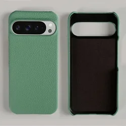 Vintage Genuine Leather Aesthetic Phone Case Cover - Google Pixel 11 (Aqua Blue 6208)