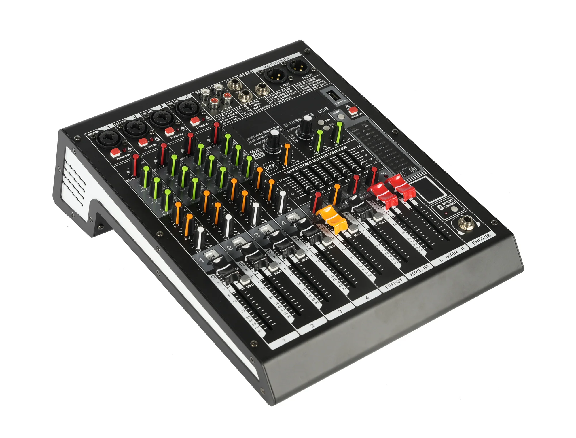 New Design Vocal Effects Mixer Digital Audio Music Mixer With Reverb Effect For DJ Club