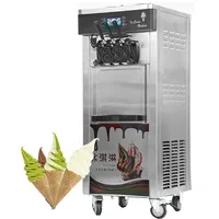 Soft Ice Cream Machine Commercial Fully Automatic Stainless Steel 220V/110V Vertical Sundae Refrigeration Equipments Cone Maker 1