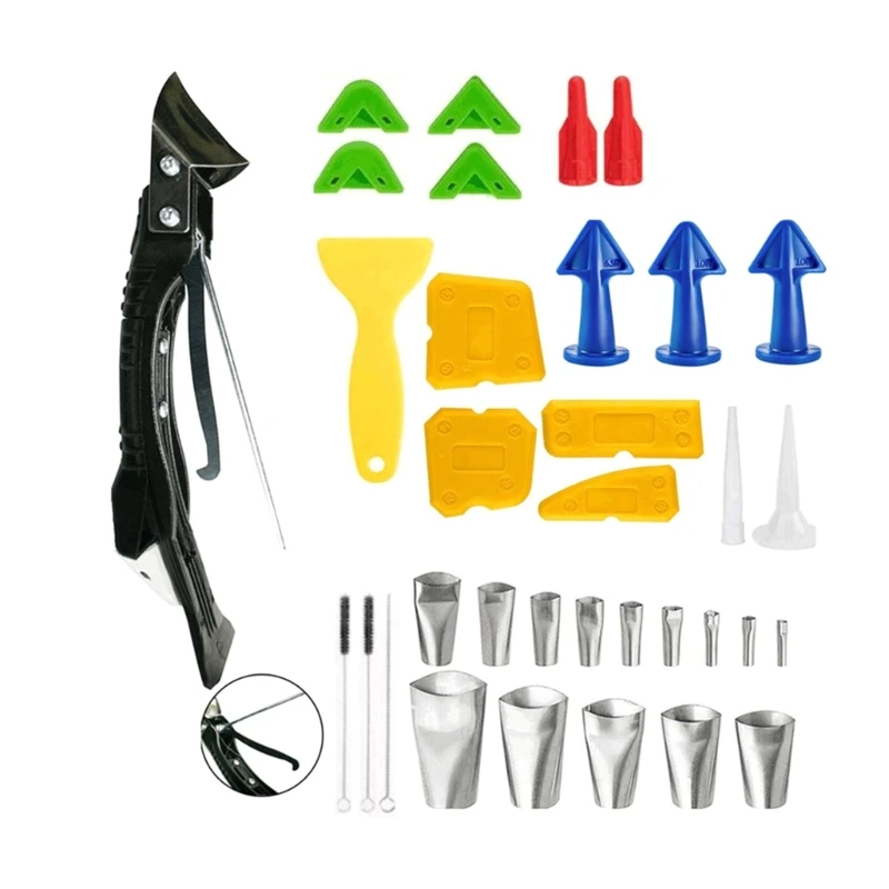 

Easy to Use Caulking Tool Set Suitable for Window, Sink, and Tile Joint