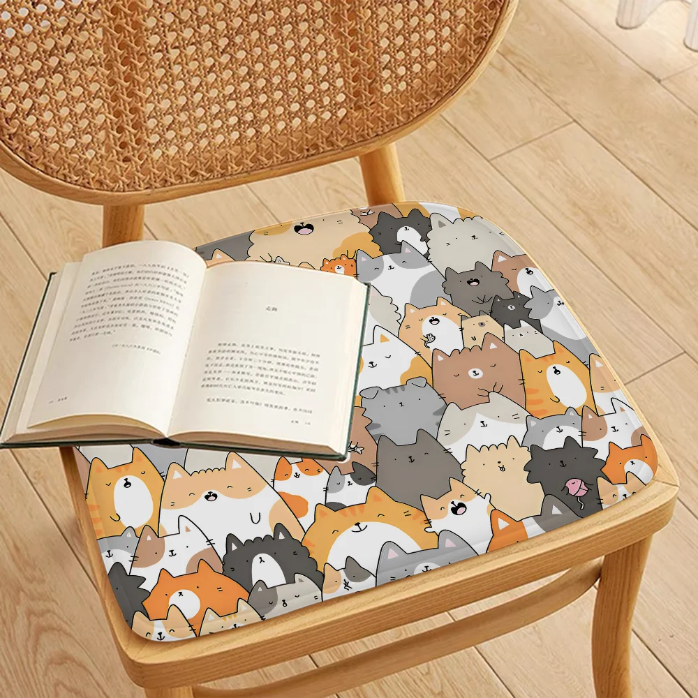 Cartoon Cute Cats Background Cushion Image 8