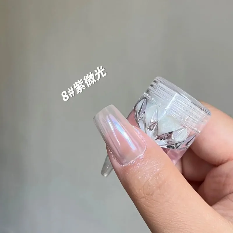 Pearl White Moonlight Mirror DIY Nails Powder Nails Glitter Aurora Shining Pigment Chrome Dust Woman Nail Art Decoration