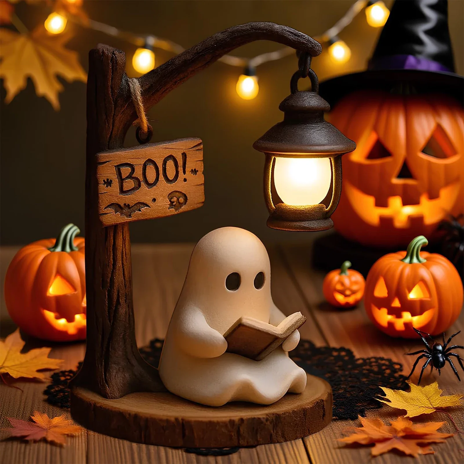 Resin Halloween Ghost Night Light Decorative Lamp