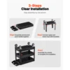 SucceBuy 2/3 Shelf Utility Service Cart Dolly with 360° Swivel Wheels Ergonomic Storage Handle for Warehouse/Garage/Cleaning