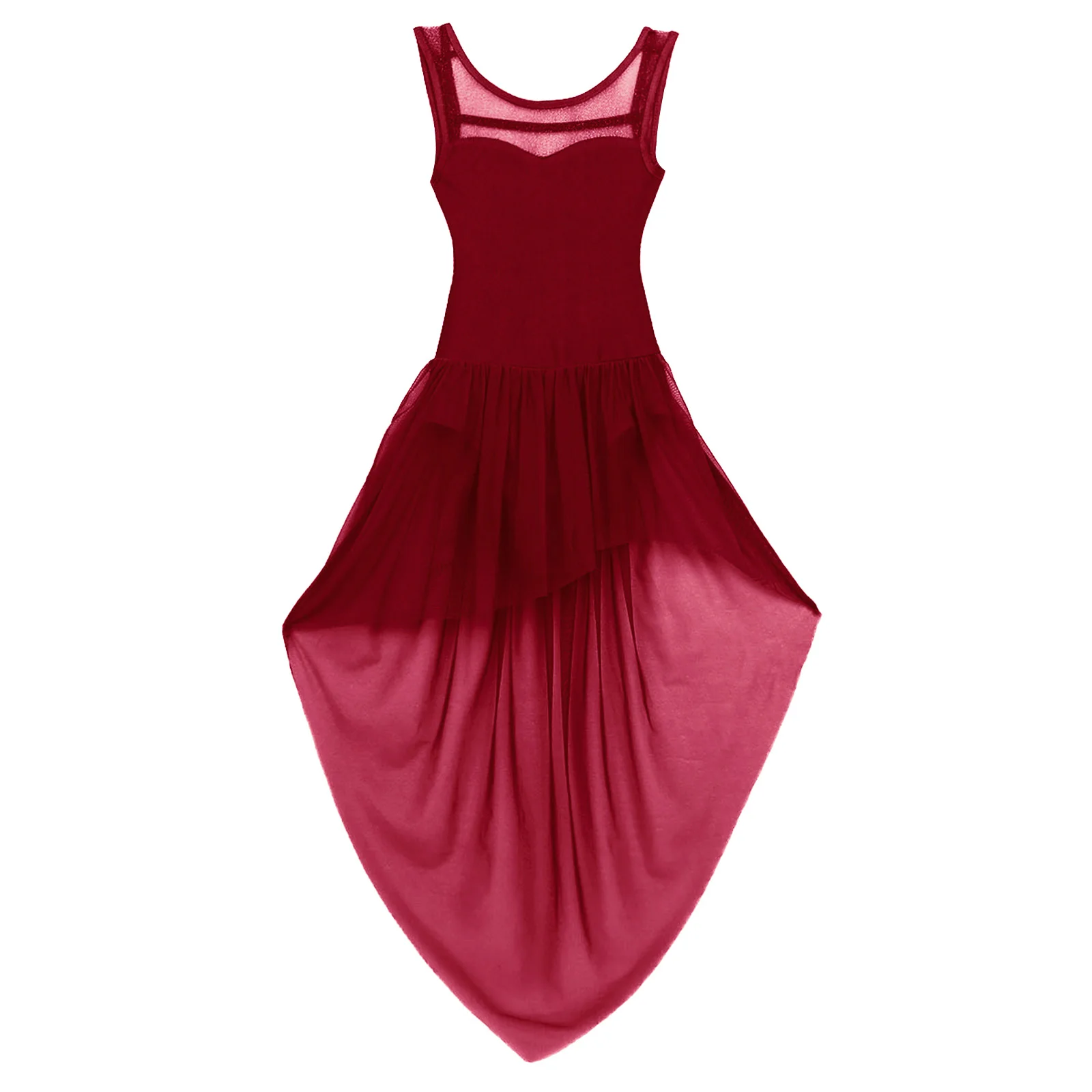 Ballet Dress Leotard Girls Hi-lo Hem Lyrical Dancing Gymnastics
