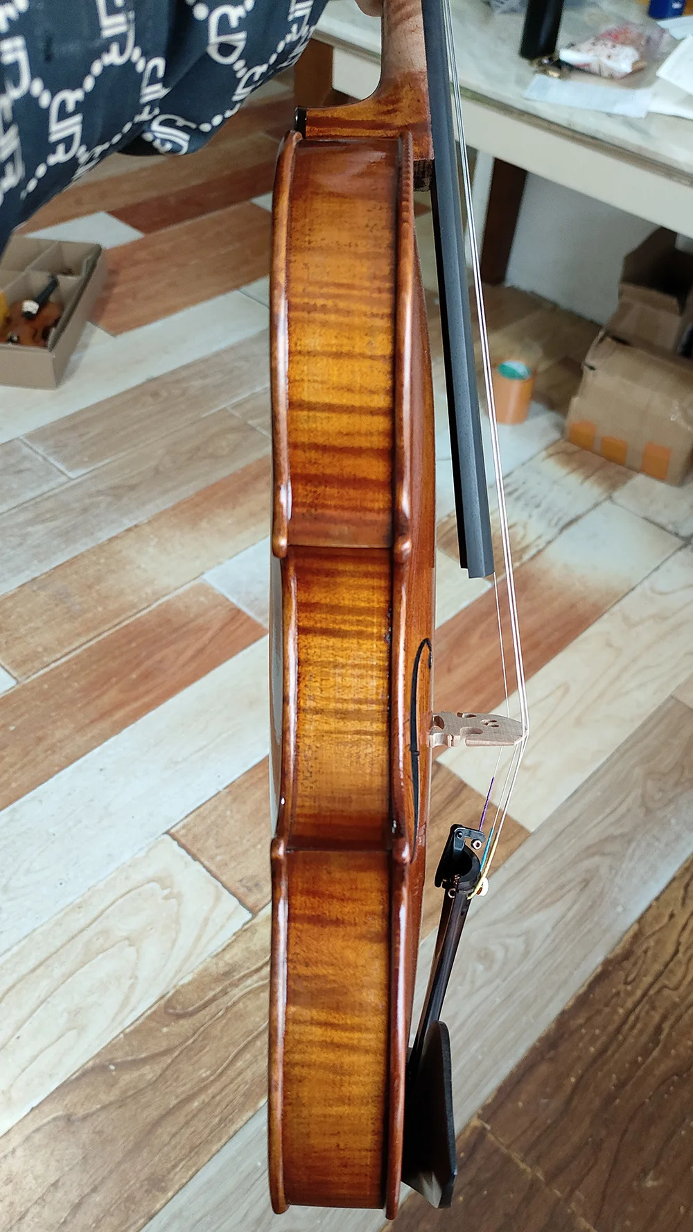 Stradivarius Violin Size 4/4 #3423 One Piece Back! Master II Level European Wood Handmade Oil Antiqued Varnish