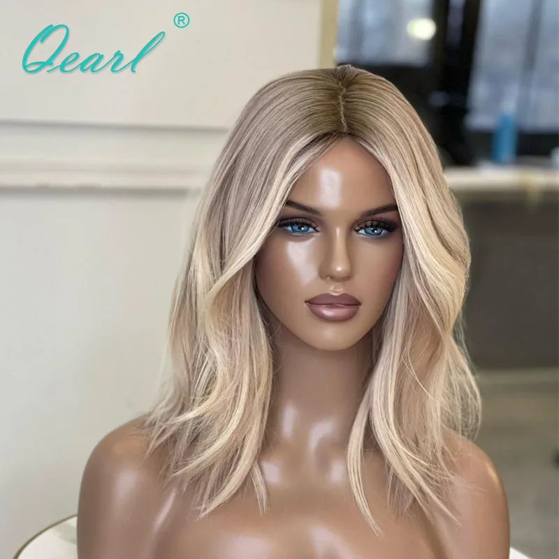 

Wigs Human Hair 100% Natural Hair Wig for Women Ombre Ash Honey Blonde 13x6 Lace Frontal Wigs Sale Glueless Short Bob Wig Qearl