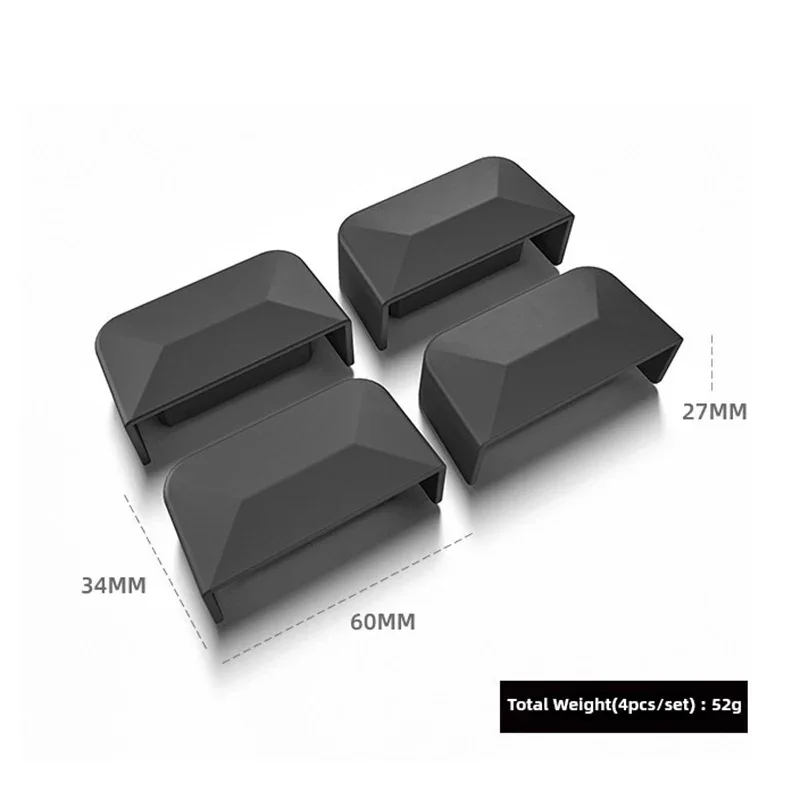 Tapones De Protección Para Riel Del Asiento Trasero Tesla Model 3/Y - Set De 4, Antigolpes, Goma Suave TPE