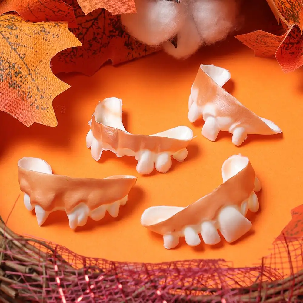 12Pcs Funny Creative Halloween Decoration Party Bags Tooth Toy Rotten Teeth Horror Toys