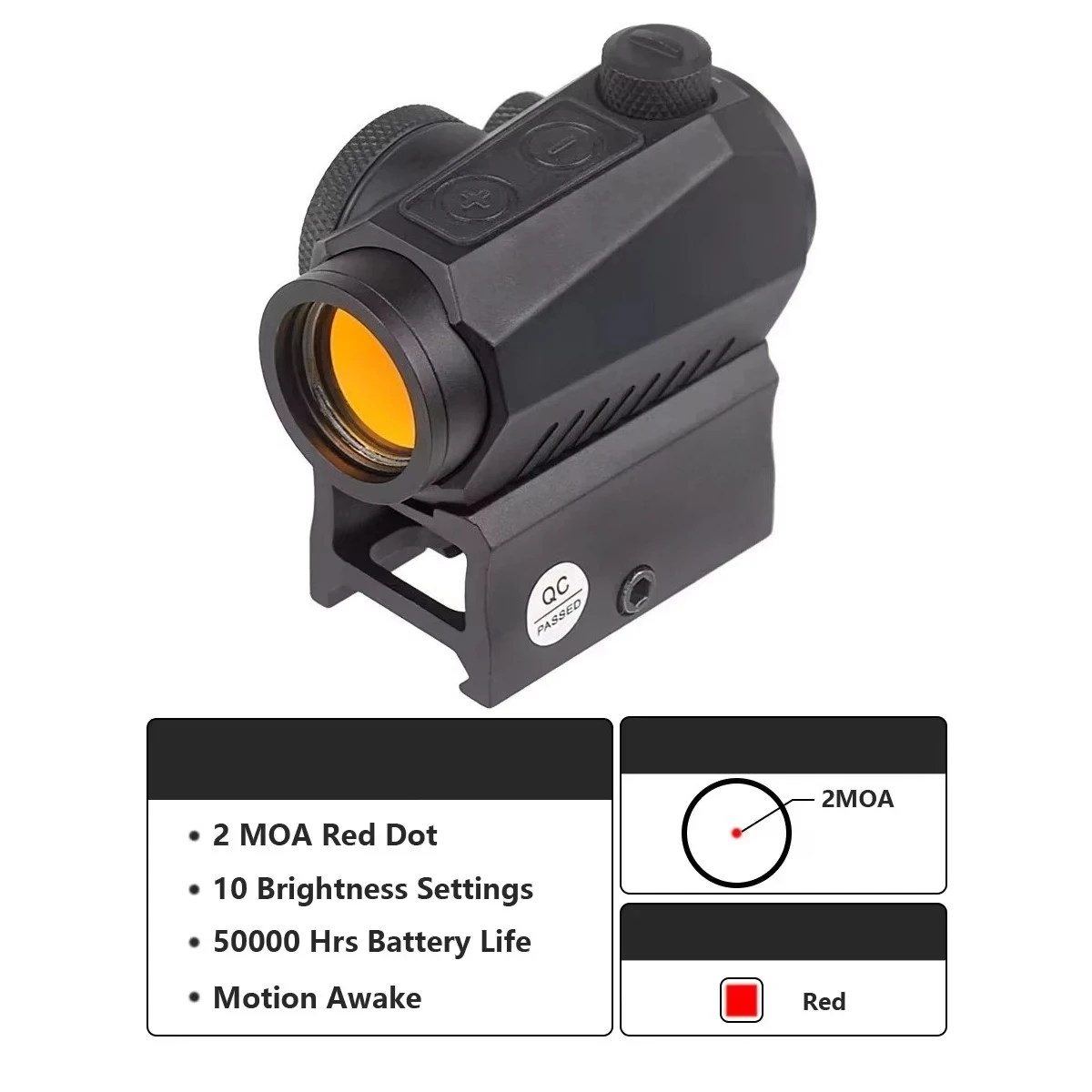 Tactical Unity 1x20mm 2 MOA Red Dot Sight Fast Mount Reflex Scope Holographic Riflescope Hunting 20mm Riser Mounts