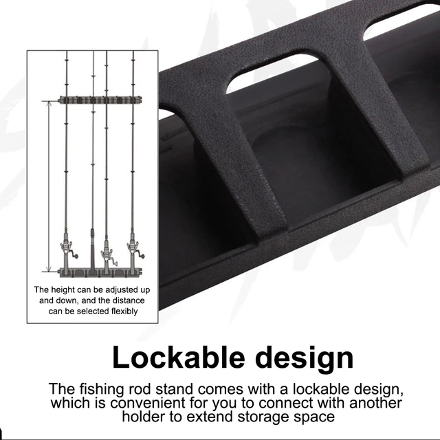 Wall-Mounted Fishing Rod Holder Vertical Self-Lock Fishing Rods