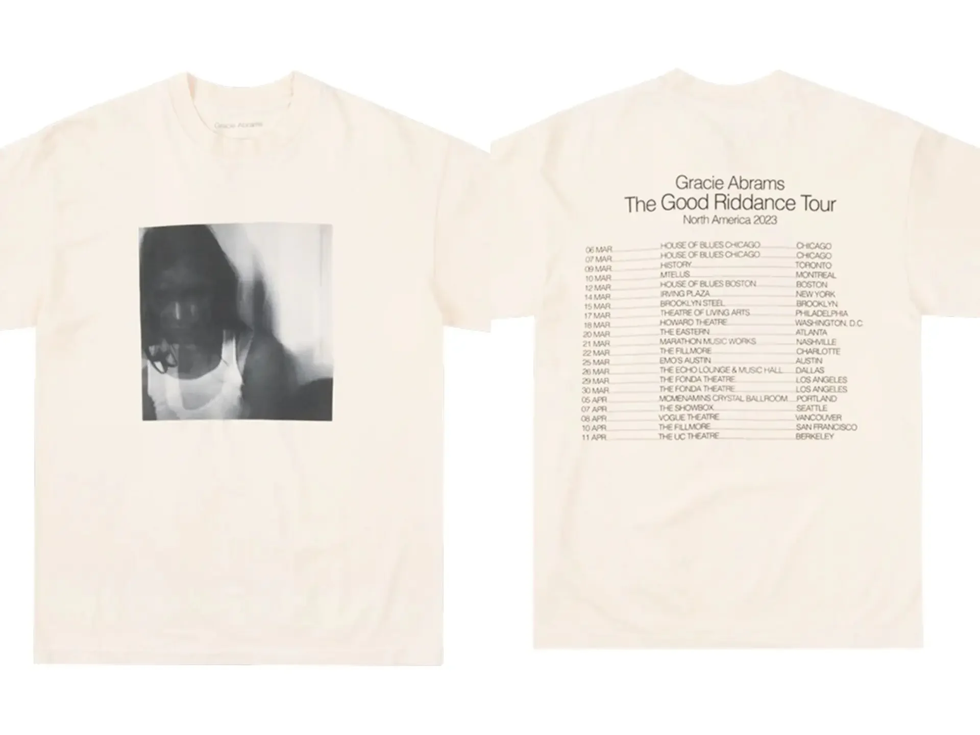 Gracie Abrams Official Website The Secret of Us Tour T-Shirt Merch Women Men Hiphop O-neck 100%cotton Short Sleeve Tshirt Tops 4