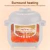 Electric Porridge Soup Pot 200W Mini Ceramic Stew Cooker 1L Capacity Electric Slow Cooker Porridge Soup Pot Automatic Power Off 5