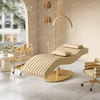 Hot Sales Modern Luxury White and pink Borders Beauty Salon Massage Table Cosmetic Facial Spa Bed Reclining Eyelash