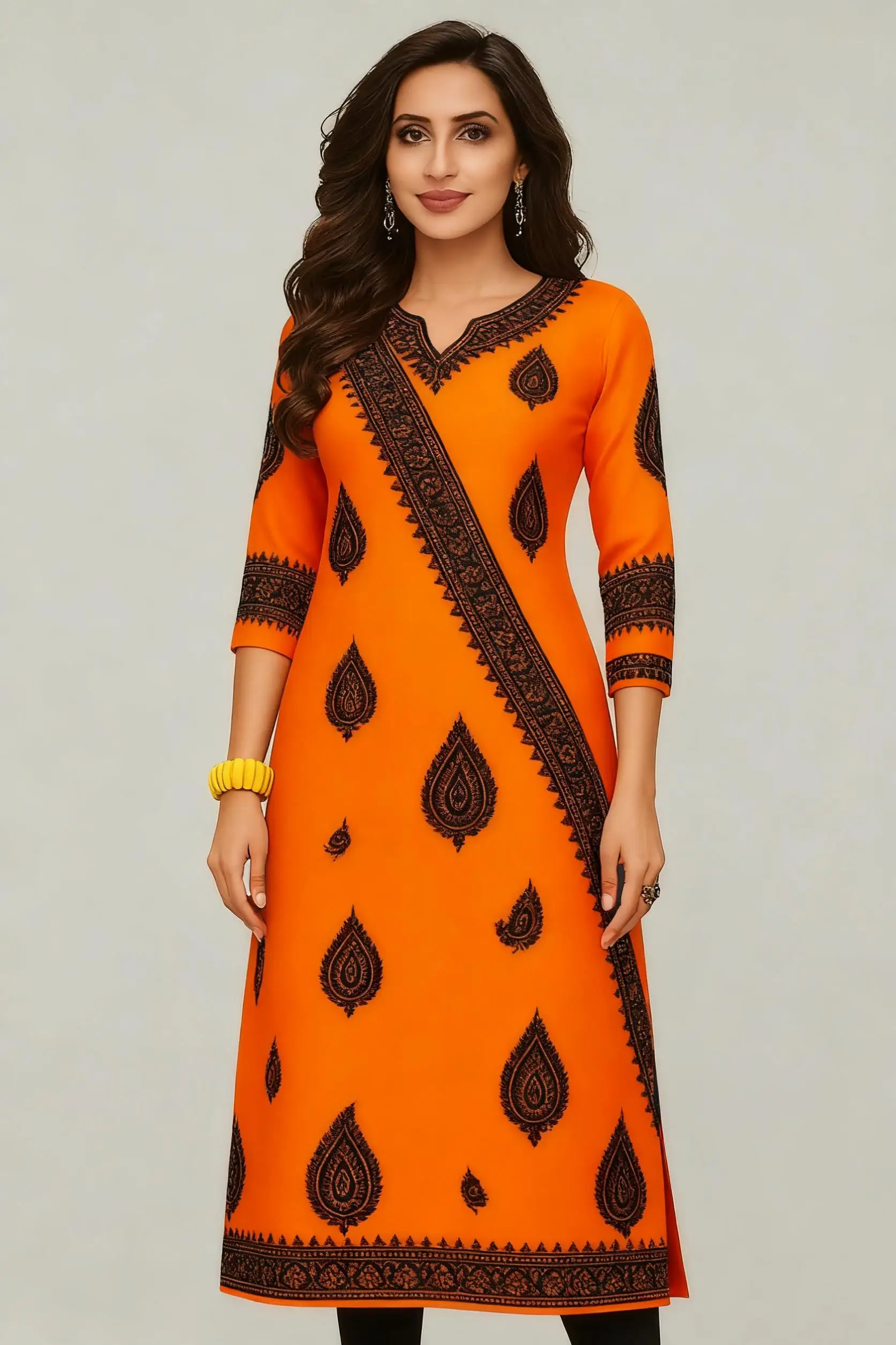 Muslim Women Kurtta Casual Dress National Style Straight Casual Ethnic Abito Donna Turkish Abaya Women Dress Abaya Slit hem 6