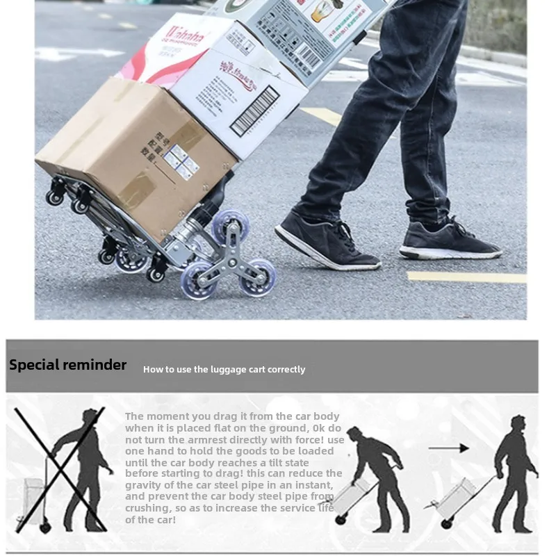 Climbing stairs hand pulled carts transporting goods small trailers folding handcarts small carts travel pull carts