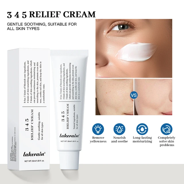 345 Relief Cream Comprehensive solution to skin problems Anti-sugar and antioxidant Brightening skin Improving acne marks Moistu 2